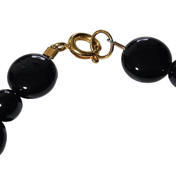 Elegant Boho Black Beaded Bracelet Swirled Purple Centerpiece Fashion Jewelry - Picture 3 of 4